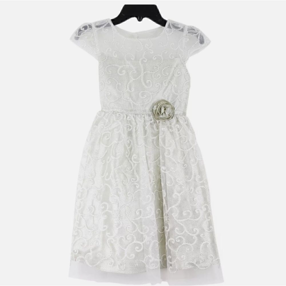 Jona Michelle Ivory Shiny Dress